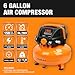 FORNAX Pancake Air Compressor with two couplers, 6 Gallon Portable Electric air compressor, 150 PSI, Oil -Free Air Compressor