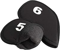 Vista 6 de 10Pcs Neoprene Black Golf Head Covers for Iron with White Club No. Fit Most Brands