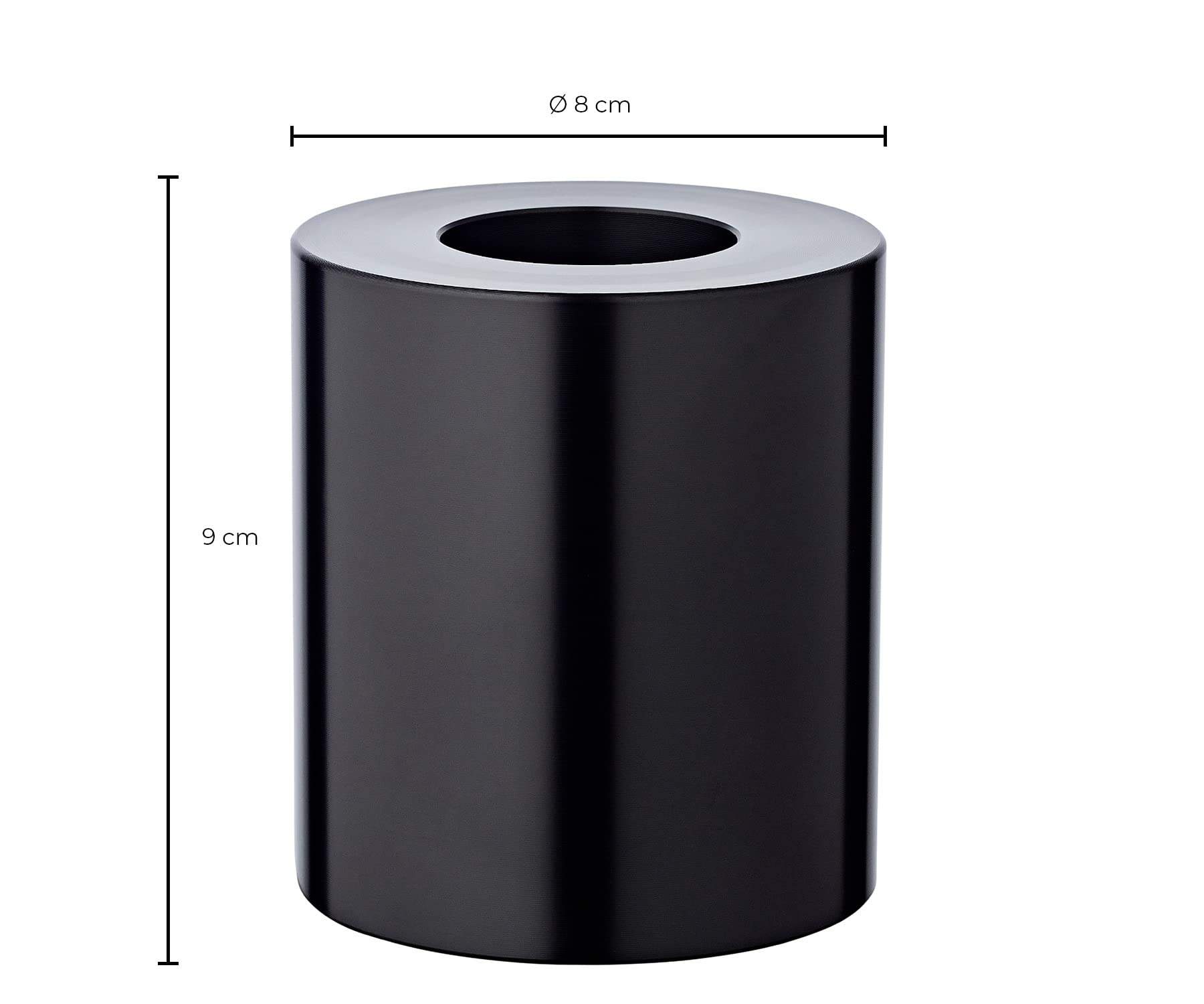 EDZARD Cornelius Tea Light Holder Black Height 9 cm Diameter 8 cm Heat Resistant up to 90 Degrees, 8 cm x 8 cm x 9 cm - Image 2