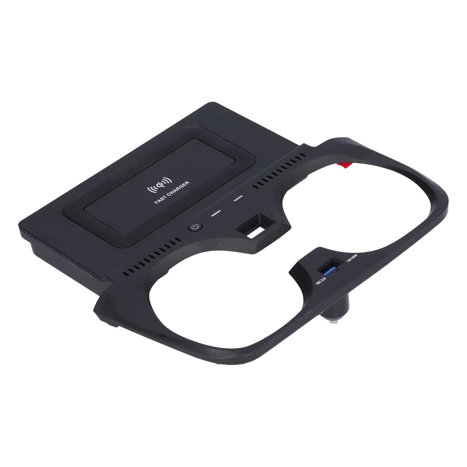 Cargador Inalámbrico de 15W, Bandeja de Carga de Teléfono para Automóvil, Soporte para Teléfono con Puerto USB QC3.0, para Serie 3 G20 G28 2019-2020, con Protección contra Sobrecorriente,