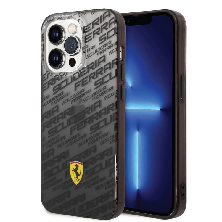 Image of CG MOBILE Ferrari Phone Case [Official Licensed] Grand PC /TPU Case Over Scuderia & Dyed Bumper Protective Case /Cover Compatible withiPhone 14 Pro Max (6.7-Inch) 2022 - Black