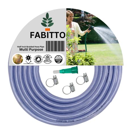 See full amazon price history chart for FABITTO™ Heavy Duty 3 Layered Braided Water Hose Pipe 15 Meters, 1/2 Inch, with Tap Adapter & 3 Clamps for Watering Home Garden, Car Washing, Floor Cleaning & Pet Bathing FABITTO™ Heavy Duty 3 Layered Braided Water Hose Pipe 15 Meters, 1/2 Inch, with Tap Adapter & 3 Clamps for Watering Home Garden, Car Washing, Floor Cleaning & Pet Bathing (B0C37L6F7S) Amazon Price History, Amazon Price Tracker