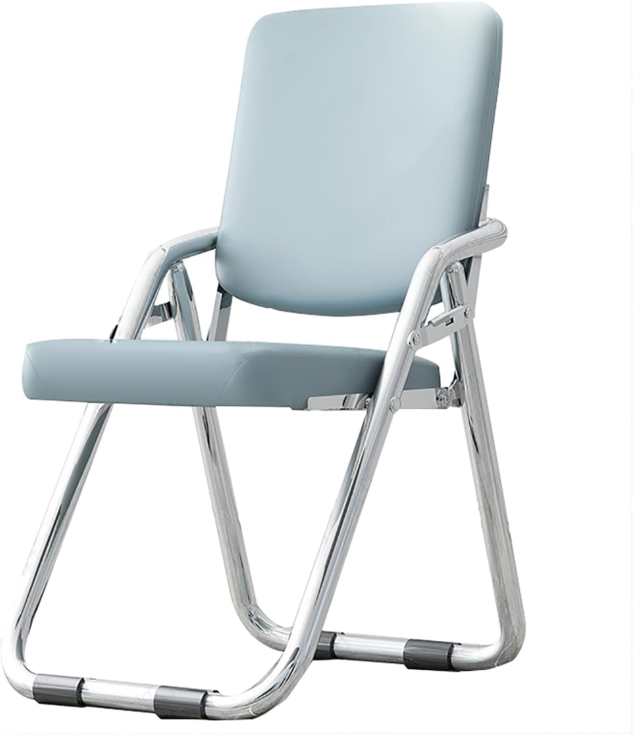 Folding Chair with Padded Seat,Metal Foldable Chair with Backrest,Basics Office Chair Desk Chair Stackable Chair,Comfy Folding Chairs for Home Commercial Wedding Party