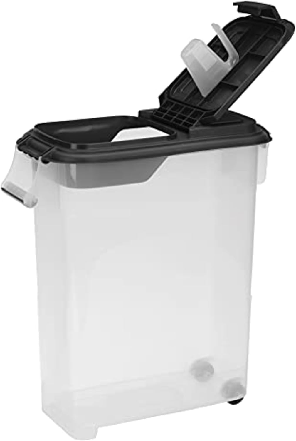 Airtight Pet Food Storage Container - 50 QT/50 LB Capacity Dog Food Storage Container, Cat Food Container, Bird Seed Storage Container, Rolling Storage Bin, Air Tight with Handle & Scoop