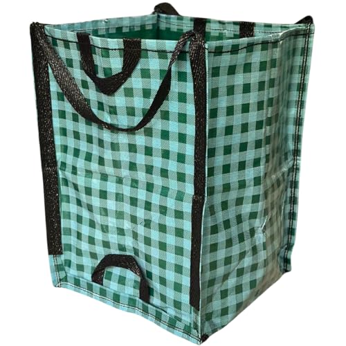 Image of DURASACK Heavy Duty Home and Yard Bags, Gingham Green