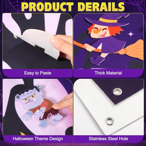 MiniInflat 36 Pcs Halloween Felt Board 3.4FT, 36, Tree - image 4