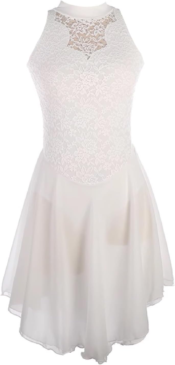 [Zagitova] アイスフィギュアスケートドレス女の子と女性のためのノースリーブ背中の開いたアイススケート競技パフォーマンス衣装