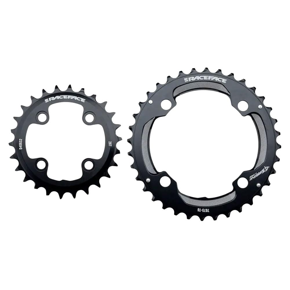 Race Face Turbine 2X Chainring Black, 64/104Mm Bcd, 26/36T | bike-chainrings-and-accessories
