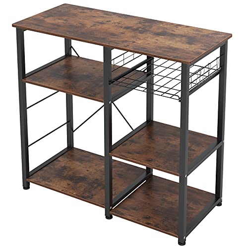 soges Bäckerregal Küchenregal Standregal Bäcker Regal Mikrowellenhalter multifunktionale Küche...