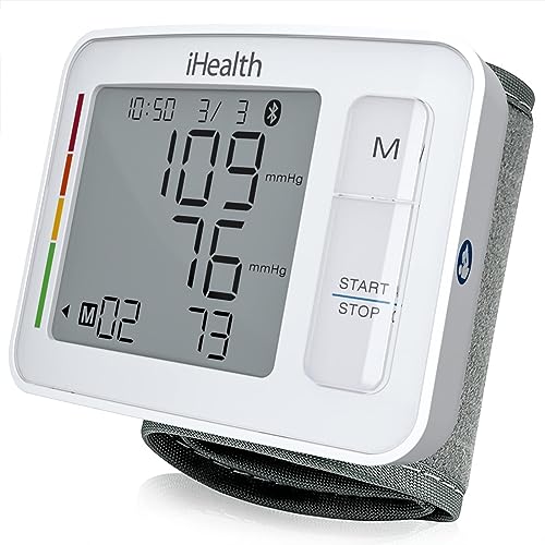 Ihealth Push Wrist Blood Pressure Monitor, Digital Bluetooth Blood Pressure Machine With Large Display And Portable Carrying Case For At Home And Travel Use #TOP13