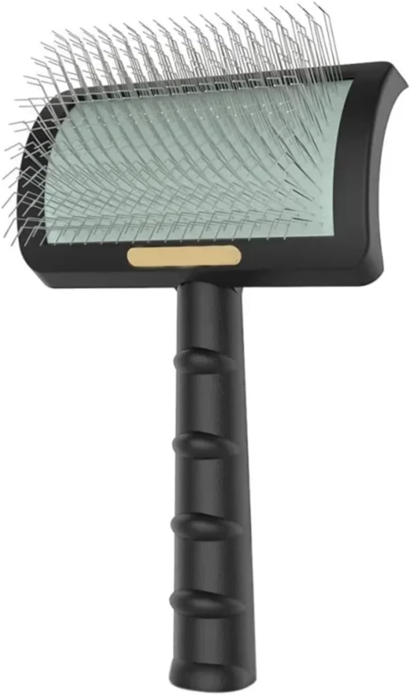 Professional Slicker Brush & Dematting Comb for Large Dogs: Efficient Shedding Removal and Knot Taming Tool(Green)