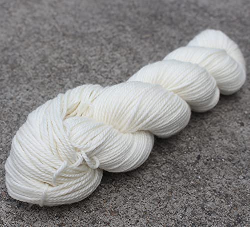 Aoyang Undyed Worsted Weight Pure Superwash Merino Wool Yarn For Hand Dyeing 100 Gram Skein(5 Skeins, Undyed Color) #TOP1