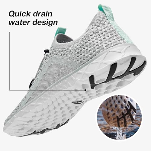 Image of ALEADER Xdrain Women's Water Shoes Mesh Slip On Aqua Shoes for Beach, Swimming, Travel & Tennis