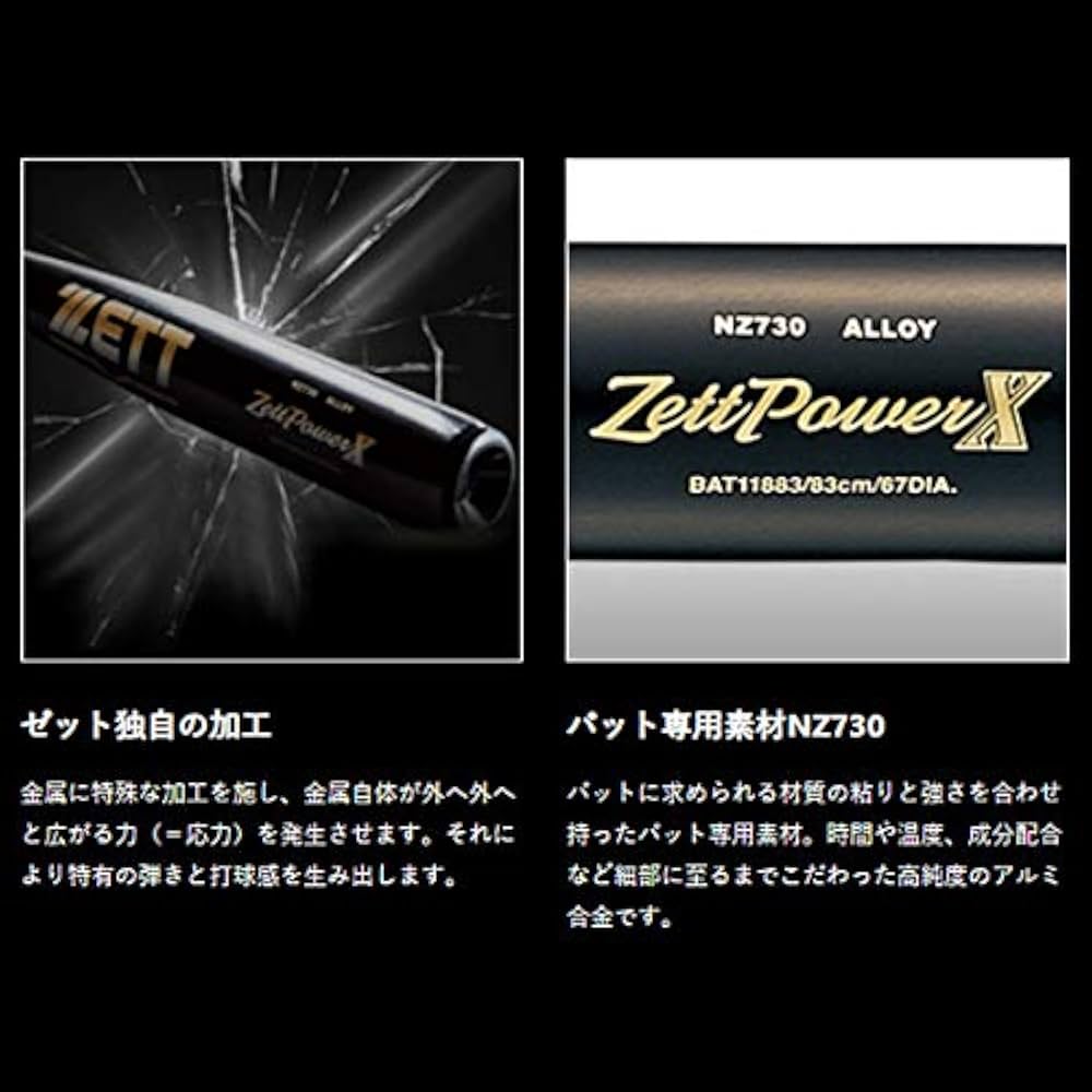 【新品未使用】【送料無料】金属野球バット　ゼットパワークロス　ZETT　硬式用 硬式 金属製 バット ゼットパワークロス 83cm | 総合スポーツ