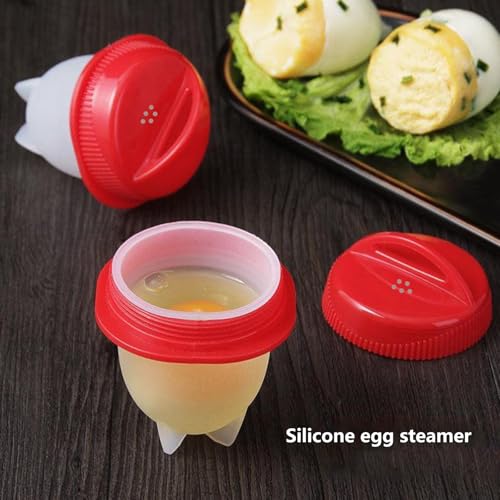 Kinkimistina PACK06 Hard Boiled Egg Maker, 6-Piece Shell-Free Egg Cooker Set, Non-Stick Easy-Clean Multifunctional Egg Boiler Kit thumb #3