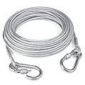 Dog Tie Out Cable, 9M(30ft) Dog Cable Heavy Duty Tie-out Cable for Dogs Up to 250 Pound