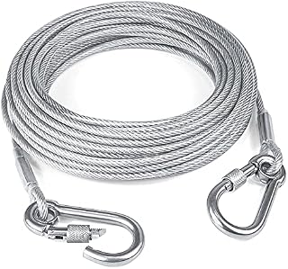Dog Tie Out Cable, 9M(30ft) Dog Cable Heavy Duty Tie-out Cable for Dogs Up to 250 Pound