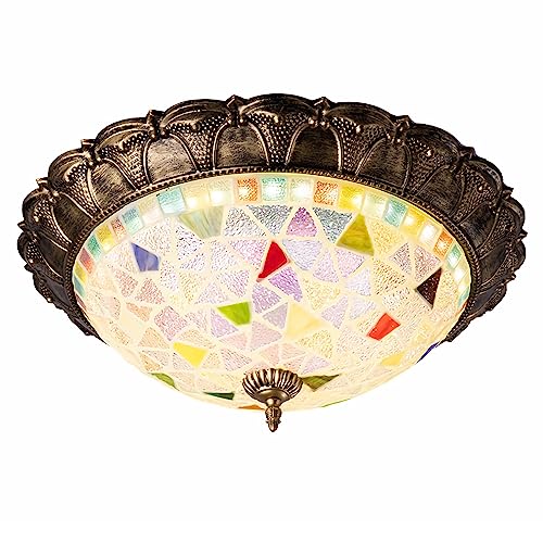 Plafonnier en mosaïque coloré LED pour illuminer et réchauffer votre salon