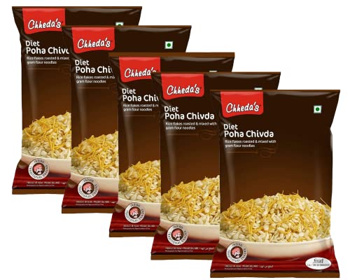 Image of Chheda's - Diet Poha Chivda - Crispy Poha Chivda with Sev - 350 Gm Pack of 5
