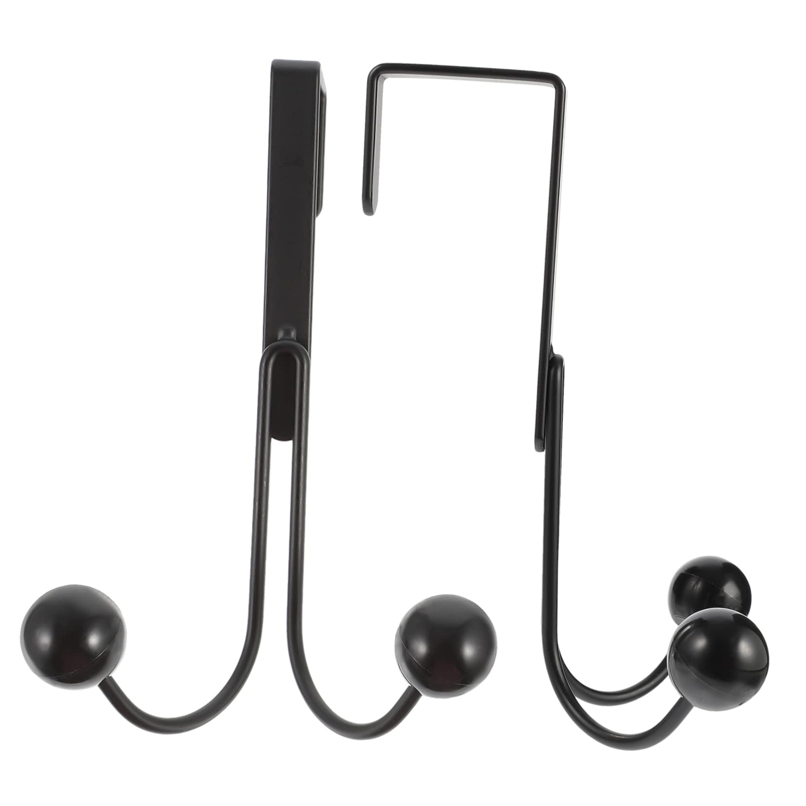 Ciieeo 2Pcs Over Door Hooks Matte Door Back Hangers for Clothes Multi Functional Double Hook Design for Coats Bags and More