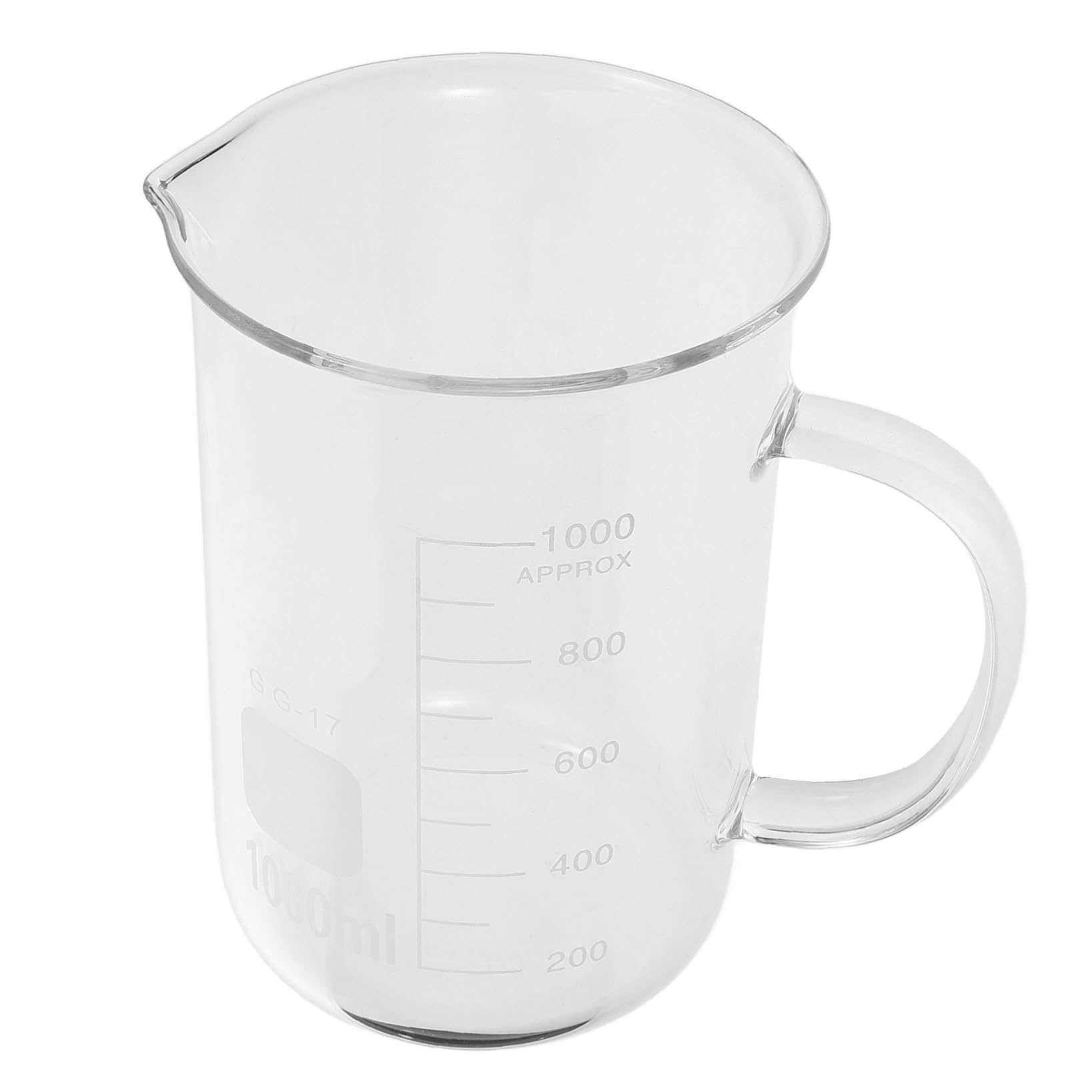 Glasbecher Messbecher mit Griff Borosilikatglas Messbecher mit Ausguss Präzises Ausgießen Vielseitiger Labor Küchenbecher