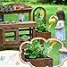 Outdoor Mud Kitchen for Kids, Wooden Play Kitchen with Plant Growing Box, Observation Room, Sink, Faucet for Backyard Garden