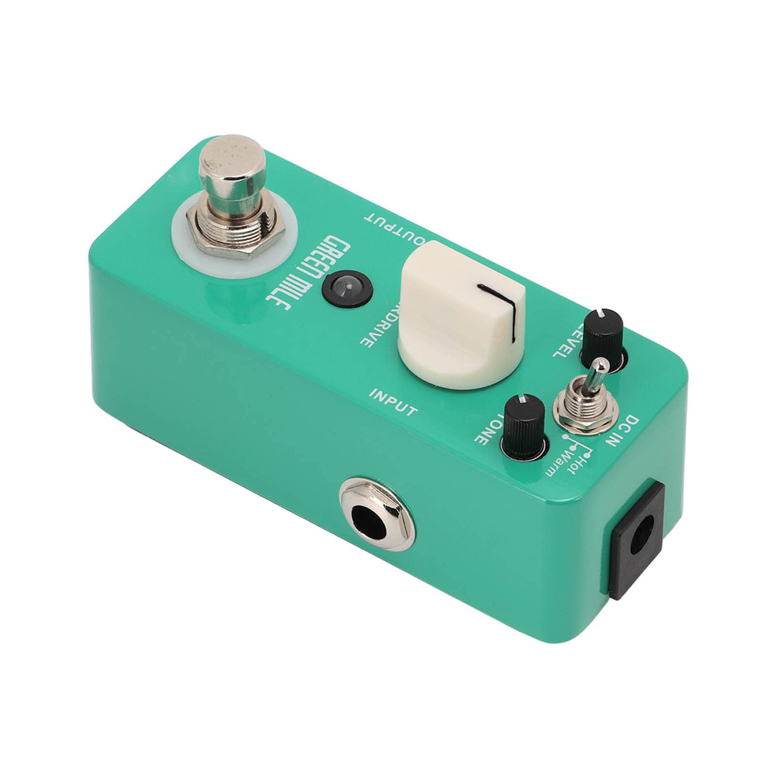 Overdrive Micro Pedal Metal Shell Mini Effetti Chitarra elettrica Effector Warm Hot 2 modalità per chitarristi musicisti Verde