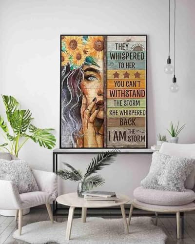 Image of DYAIANGMU Stamping Cross Stitch Kits for Adults, Woman Flower Cross Stitch Kits for Beginners, Needlepoint Cross-Stitch Patterns Embroidery Kits Arts and Crafts for Home Decor 11.8 * 15.7 Inch