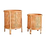 Lastdeco - Macetero Mimbre Decorativo Arteaga | Fabricado en Bambú - Color Natural | Medidas 32 x 38 x 32 cm