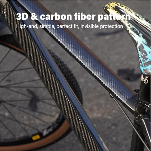 Image of CNC Bike Frame Protection Tape,Bicycle Frame Protector Sticker-Frame Protection Paint Film 3m(4 inchx118 inch), Carbon Fiber Pattern Frame Guard Wrap for Mountain Bike /Gravel /MTB /Road Bike etc.