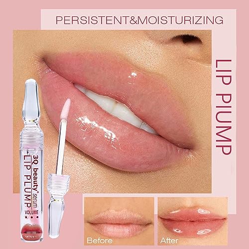 5 Pcs Plumping Lip Gloss,Volumizing Lip Gloss Lip Care,Long Lasting Non-Sticky, Nourishing Smooth Glossy Finish Lip Glow Oil - Image 3