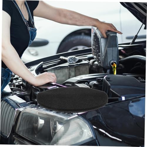 SEWOART 2st Spritzschutz Ölmatte Anti-Spritzer-Matte für Ölauffangwanne kein Spritzer-ölablass Rundes ÖLwechselpad Zum Ölwechsel Ölablassfilterpad Ölteppich Mechanikmatte Schwamm Black