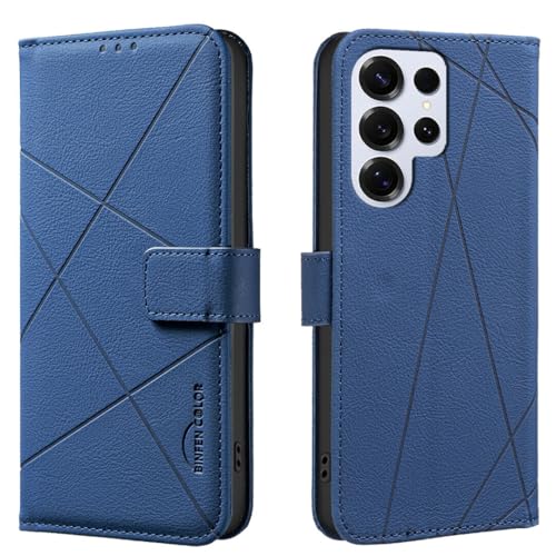 Étui portefeuille Moto G15 bleu de haute qualité avec fermeture sécurisée