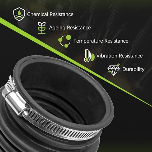Image of Air Cleaner Intake Hose Tube Duct With Clamp Replaces# 696-009 16576EA200 Compatible with Nissan 2005-2019 Frontier,2005-2012 Pathfinder,2005-2015 Xterra