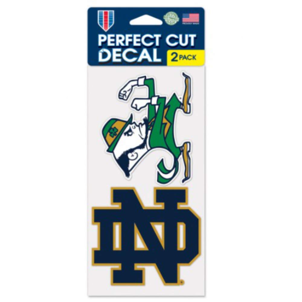 WinCraftNCAA Notre Dame Perfect Cut Decal (Set of 2), 4" x 4"
