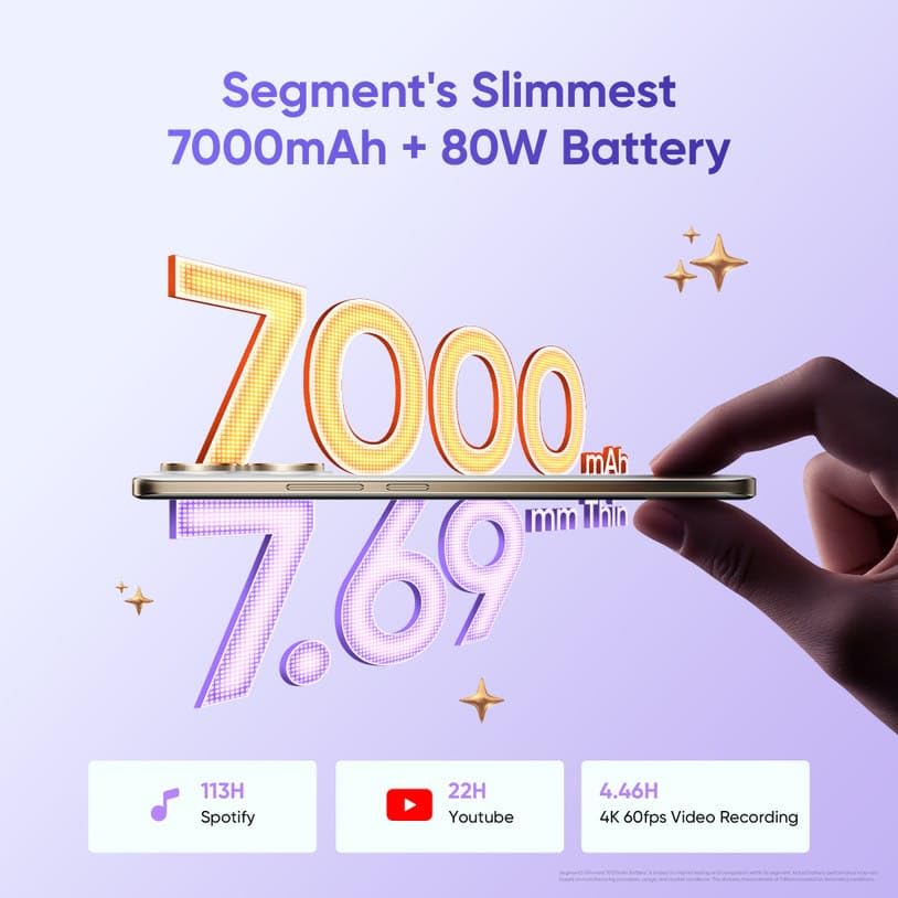 Image of realme 15 Pro 5G (Flowing Silver, 8GB RAM, 256GB Storage) | Snapdragon 7 Gen 4 | 6.8 inch 144Hz OLED Display | Triple 50MP Cameras | 7000mAh Battery | 80W Fast Charging | IP69