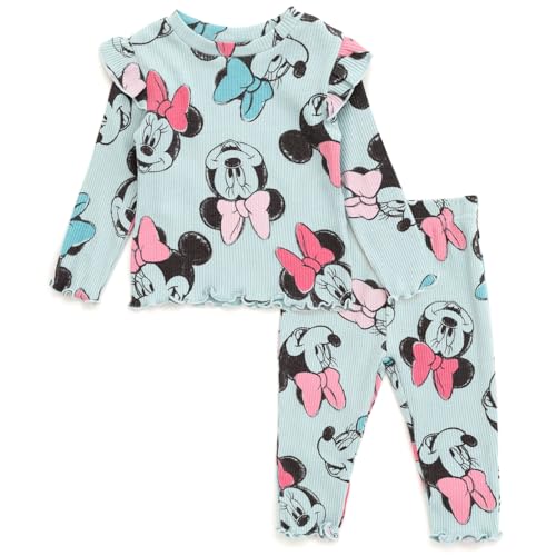 Image of Disney Girls' Ribbed Long Sleeve Tee and Pants Set for Baby & Kids