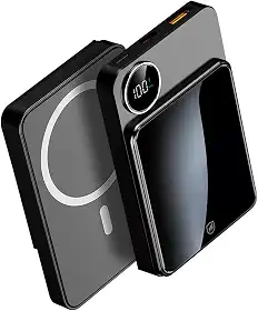 Gshield Carregador Portátil Wireless 10.000 mAh, Power Bank 18W Carregamento Rápido compatível com Magsafe, Magnético por Indução, TankSafe