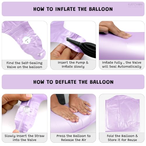 Image of KatchOn 40 Inch Pastel Purple Number Balloon 0 Foil 0-9 Birthday Big Number