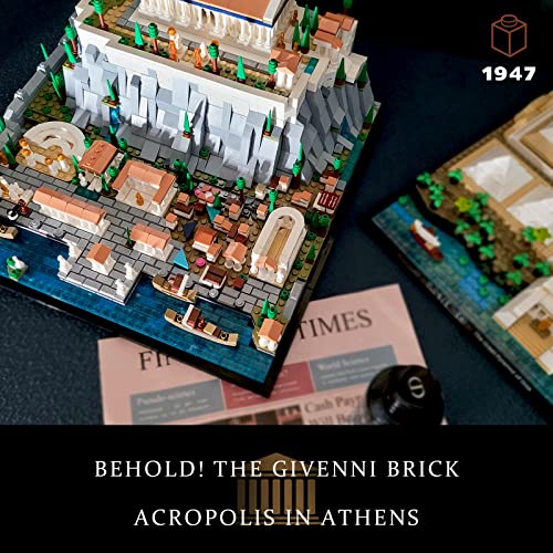 Givenni Architecture Landmark Collection The Acropolis In Athens Building Set; Collectible Model For Adults; Compatible With Lego, (1947 Pieces) #TOP4