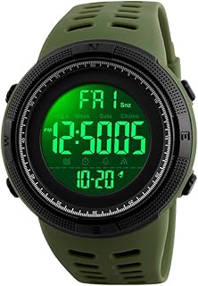 Sk relógios militares digitais masculinos simples à prova d'água el