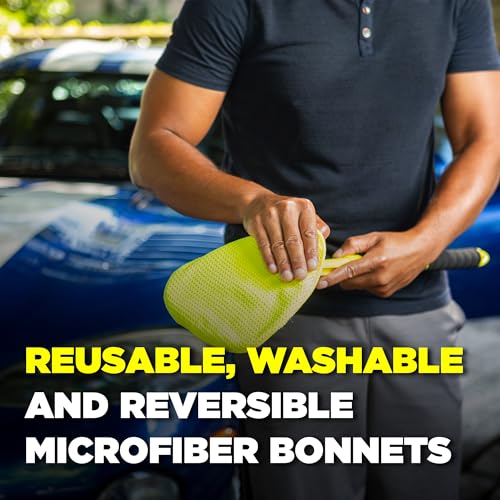 Image of Invisible Glass 99031 Reach & Clean Glass Windshield Cleaner Tool Combo Kit With Premium Aerosol Cleaner, Extendable Handle, (2) Reusable Quick Change Microfibers, and Storage Bag 19 Ounce (Pack of 6)