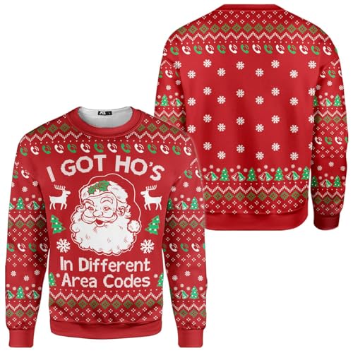 I Got Hos In Different Area Codes Christmas Sweatshirt - Image 2