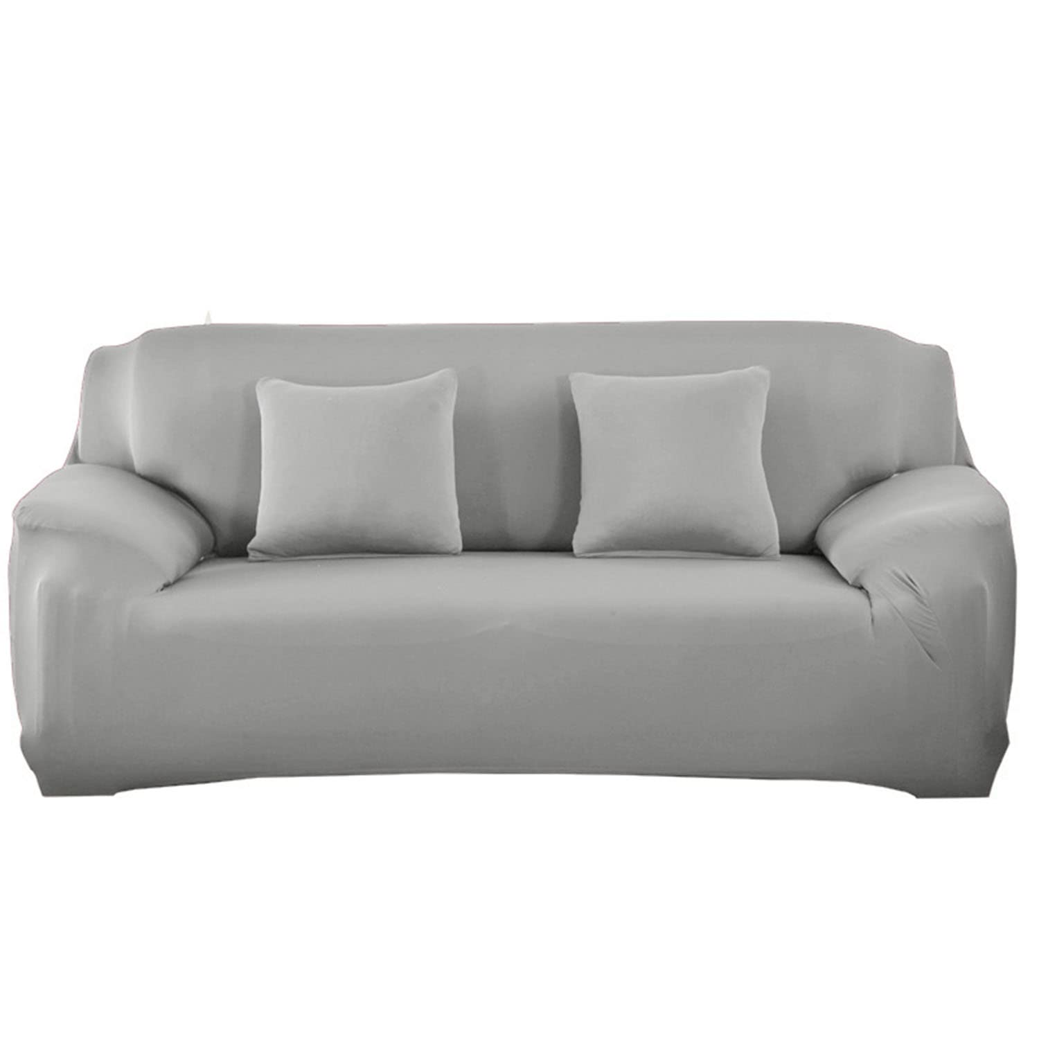 Housse de canapé lavable et élastique protection durable fauteuil gris clair