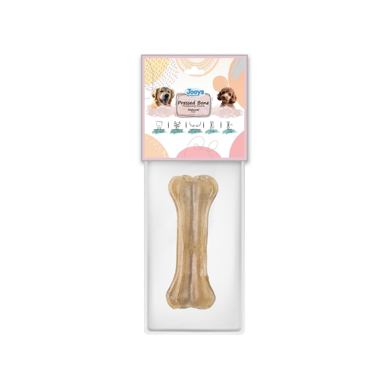 Doğal Pres Kemik 15 cm Tekli