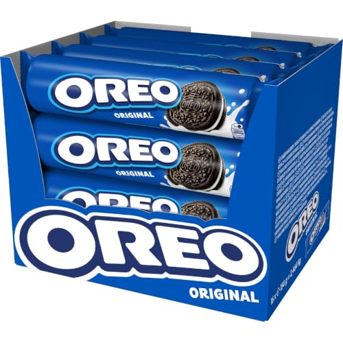 Oreo Original, Biscotti al Cacao Ripieni di Crema al Gusto Vaniglia, 16x154g (16 monoporzioni da 154g)