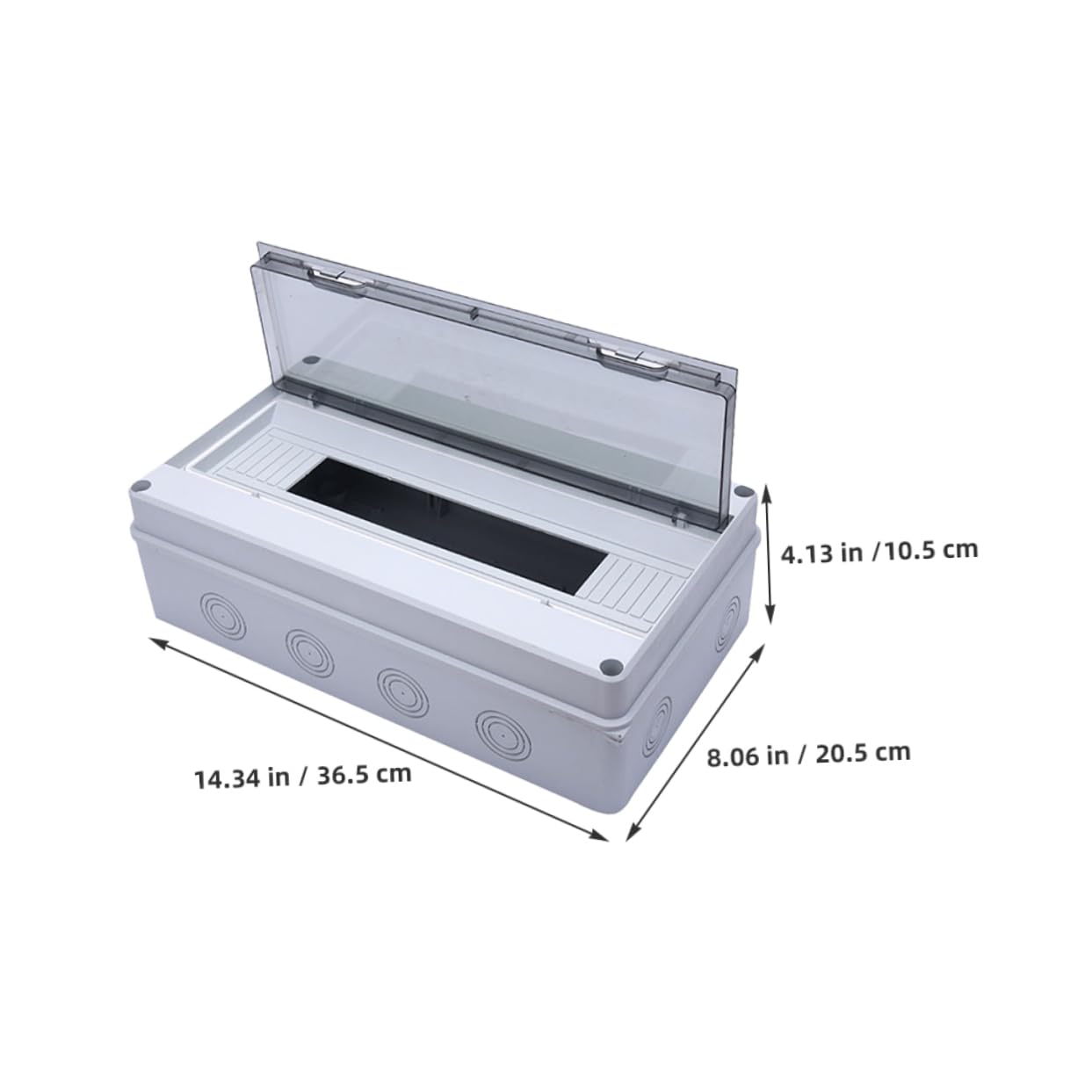 Caja de Distribución Estanca Ip65 de Plástico Abs 18 Circuitos | Montaje en Superficie, Protección contra Polvo y Agua, Uso Interior o Exterior