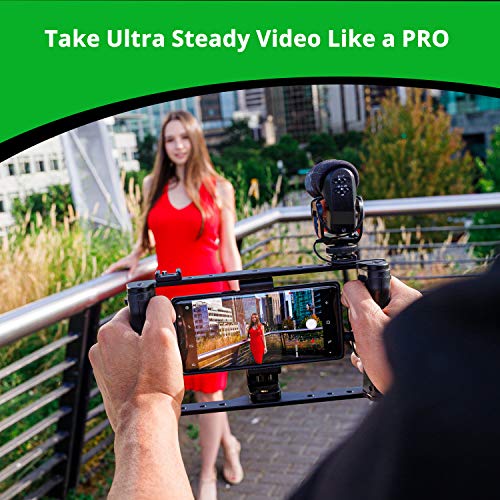 KobraTech Smartphone Video Rig - The UltraGrip Pro iPhone Rig & Single Grip Handle - with Phone Mount & Bluetooth Remote - Thumbnail 3