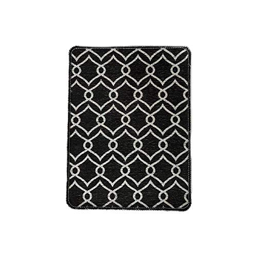 Jogo de Tapete para Banheiro Pratik 3 Peças Mandala Preto Oasis