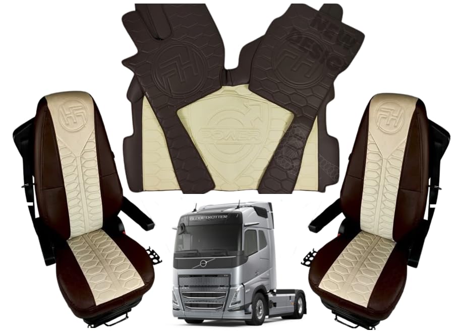 Tapis de pied VOLVO FH4 FH5 FH Aero housses de siège marron beige camion